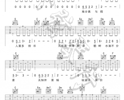 《浪子心声》吉他谱-许冠杰-C调原版弹唱六线谱-高清图片谱