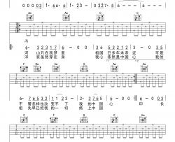 我的中国心吉他谱_张明敏_C调原版编配_吉他弹唱六线谱