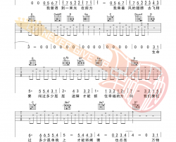我曾遇到一束光吉他谱_叶斯淳_G调六线谱_吉他弹唱教学