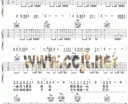 一生不变|吉他谱|图片谱|高清|李克勤