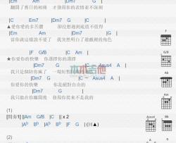 弦子《我是你的》吉他谱-Guitar Music Score