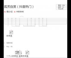 杨小壮《孤芳自赏》吉他谱-弹唱谱-抖音热曲