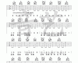只道寻常 谢春花 C调图片谱标准版 吉他谱 谢春花 吉他图片谱 高清