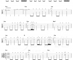 西海情歌指弹吉他谱_刀郎_吉他独奏六线谱_吉他指弹示范