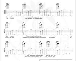 《City Of Stars》吉他谱_D调吉他演示/教学_《爱乐之城》的主题曲