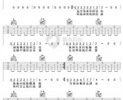 Jam《忧伤的过往》吉他谱 C调弹唱六线谱