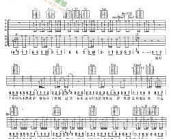 我不后悔|风华版|吉他谱|图片谱|高清|郑源