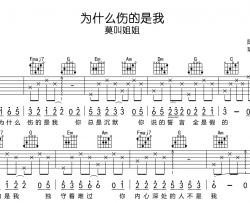 莫叫姐姐《为什么伤的是我》吉他谱_C调吉他弹唱谱