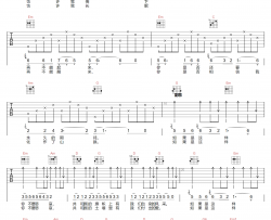 血染的风采吉他谱_董文华_G调指法编配_吉他弹唱六线谱