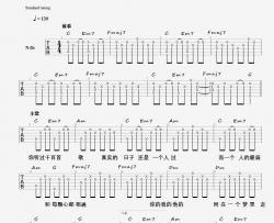 留下来陪你生活吉他谱-张悬-吉他弹唱六线谱
