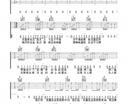 梁博《日落大道》吉他谱_G调原版六线谱_吉他弹唱谱