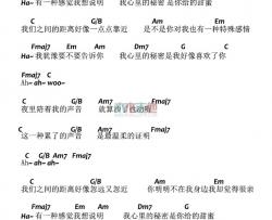 我的秘密(吉他谱)_邓紫棋_C调六线谱_吉他弹唱教学