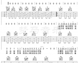 许嵩《清明雨上》吉他谱-弹唱谱-六线谱-C调带前奏间奏