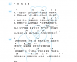 赵贝尔《六七月》吉他谱(F调)-Guitar Music Score