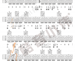 女儿情吉他谱-C调简单版-西游记插曲-弹唱谱