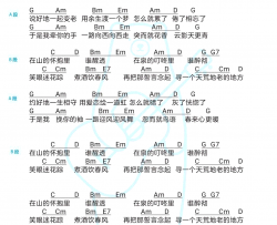 寻一个天荒地老的地方吉他谱 单依纯 吉他图片谱 高清