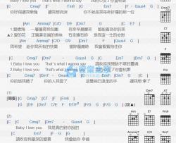 简单情歌吉他谱 C调版 黄品源
