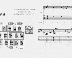 周杰伦《明明就》吉他谱(A调)-Guitar Music Score