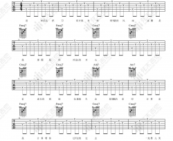 《年轮说》吉他谱-杨丞琳-C调简单版弹唱六线谱-高清图片谱