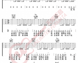 《风吹麦浪》吉他谱-李健-A调原版弹唱六线谱-高清图片谱