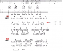 离人愁吉他谱 李袁杰 C调弹唱谱 抖音神曲 高清图片谱