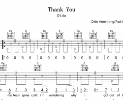 Dido《Thank You》吉他谱_G调夹弹唱谱