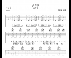 少年泪吉他谱_王梓钰_C调弹唱谱 斗破苍穹主题曲